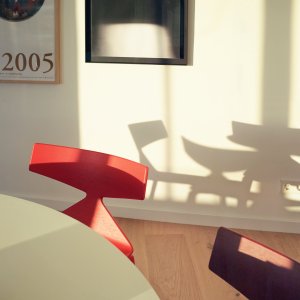Leather cushion option for the Arper Saya seat