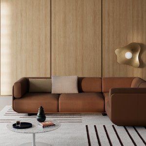 Corner detail of the Shaal modular system by Arper