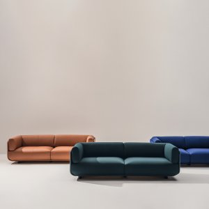 External shell of the Shaal sofa in covered plywood