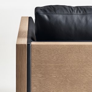 Steeve Lou with right-side table in oak