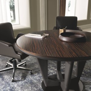 Cabinet sides covered in saddle leather
