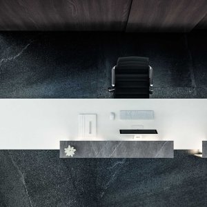 45 degree bevelled edge of the Lux glass-ceramic top