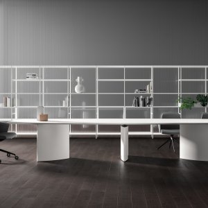 Round Trilo table ø 120 in a huddle room