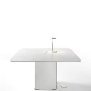 Trilo table in natural oak finish