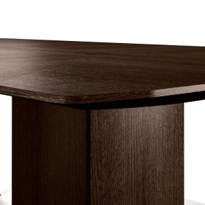 Moulded plywood column base of the Trilo table