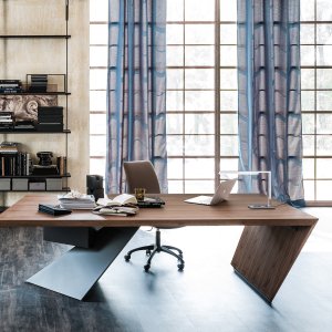 Leather pad on the Nasdaq desk top in a catalogue colour