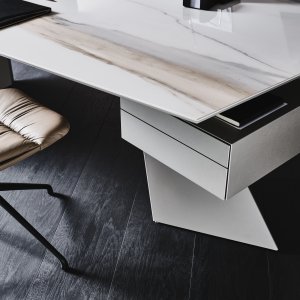 Nasdaq 215x100 cm with the drawer unit mounted on the left