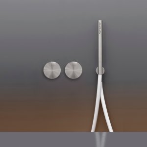 Designer taps Giotto with wooden handle in Burma teak