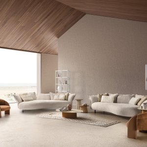 Modular composition of the Nuvola lounge sofa