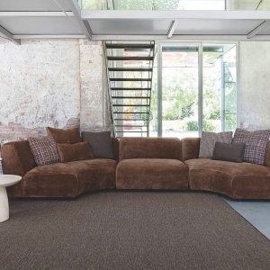 Chaise longue 165, left version, attached to a Cloud sofa