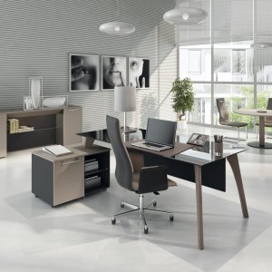 Attiva pedestal on castors with all-metal drawers and chromed handles