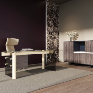Cloud coffee table 47 × 47 cm in tempered glass