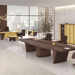 Diamond chair with hollowed armrest beside the iSixty director table