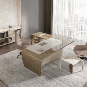 Designer office table Mithos by Codutti in a corporate cabin