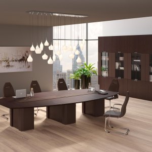 AlfaOmega bookcase with sliding doors and extra-clear glass shelves