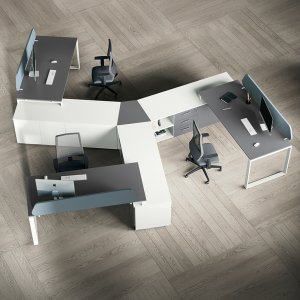 Loft Bridge unit joining two desks