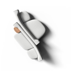 Planar asymmetric seat of the Dorothea collection