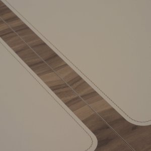 Cable route prepared inside the base of the table