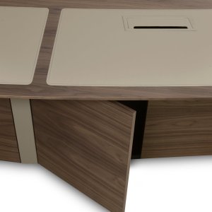 Corporate boardroom with Corniche table and Sella armchairs