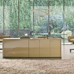 Composition with table and sideboard