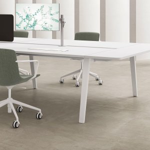 Round E-Place meeting table Ø 100 on column base