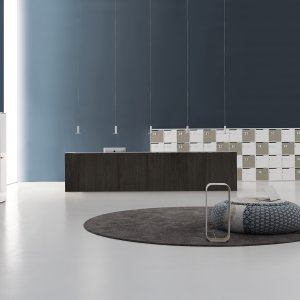 Qubo by DVO Office, straight module 166 cm with welcome top