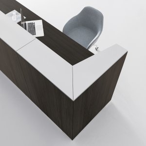 Welcome top in umber on a Qubo counter by DVO Office