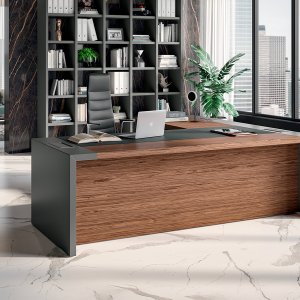 e-10 executive desk by Quadrifoglio in an Indian corporate cabin