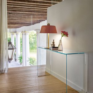 Glass side of the FIAM Rialto executive desk