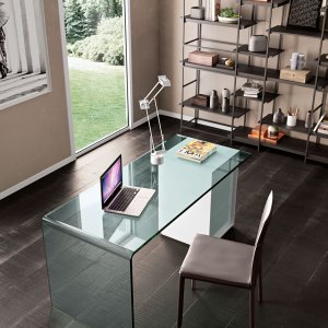 Rialto drawer unit in 8 mm curved glass