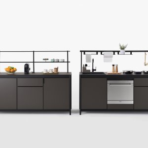No-print glass top on a Fluido unit by Martex