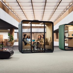 Framery Four meeting pod in a busy Indian office