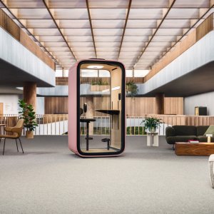 Framery One acoustic pod in a modern Indian office