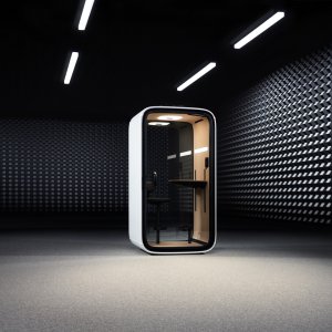 Recycled PET acoustic panels inside Framery One