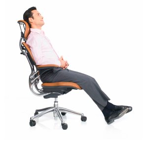 The Freedom chair by Humanscale at an executive desk