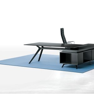 Cable opening in the top of the DR designer desk