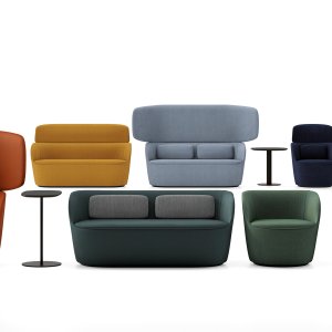 Two-seater Radar sofa in a reception