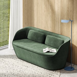 Radar pouf modules combined in an L shape