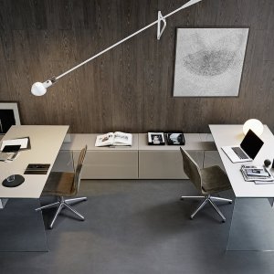 Executive cabin desk Air Desk, design Pinuccio Borgonovo