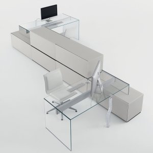 Grigio Italia crystal version of the Air Desk