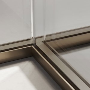 Aluminium profile system of the Slender partition by Citterio