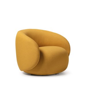 Armchair Hill with armrests in leather outside a meeting room
