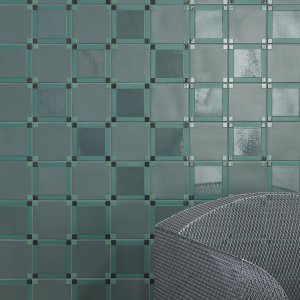 Dot pattern in matte with glossy corner squares