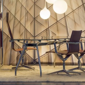 Kuna Chair in dark brown leather