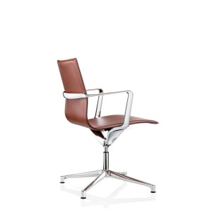 Chrome finish of the Kuna Chair frame