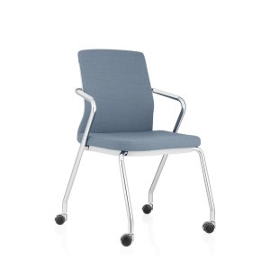 Pyla visitor chair on a steel tube sled