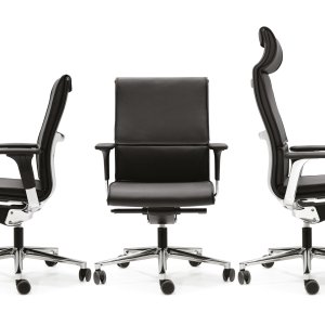 Una Chair with bronze powder-coated aluminium frame