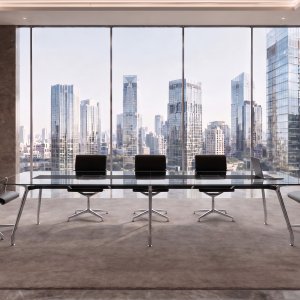 Round UniTable meeting table by ICF, single sector