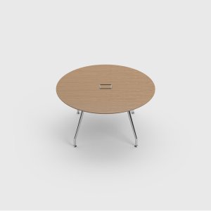 Polished die-cast aluminium leg of a UniTable table by ICF