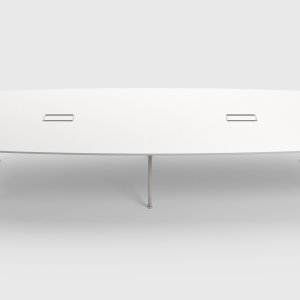 Oak veneer top on a UniTable table by ICF
